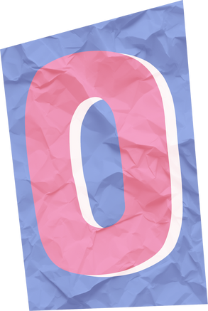 Paper Texture Magazine Cutout Letter O